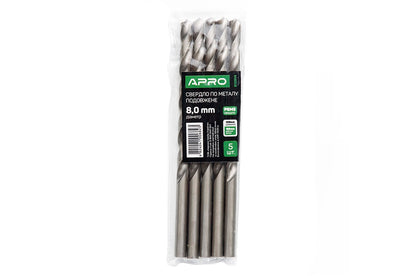 Сверло по металлу Apro - 8,0 мм удлиненное Р6М5