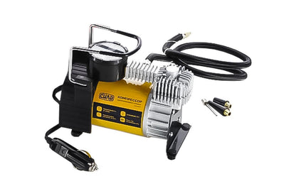 Автомобільний мінікомпресор Сила - 12 В x 10 bar x 35 л/хв, однопоршневий автостоп