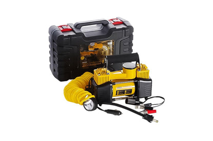 Автомобільний мінікомпресор Сила - 10 bar x 85 л/хв двопоршневий кейс