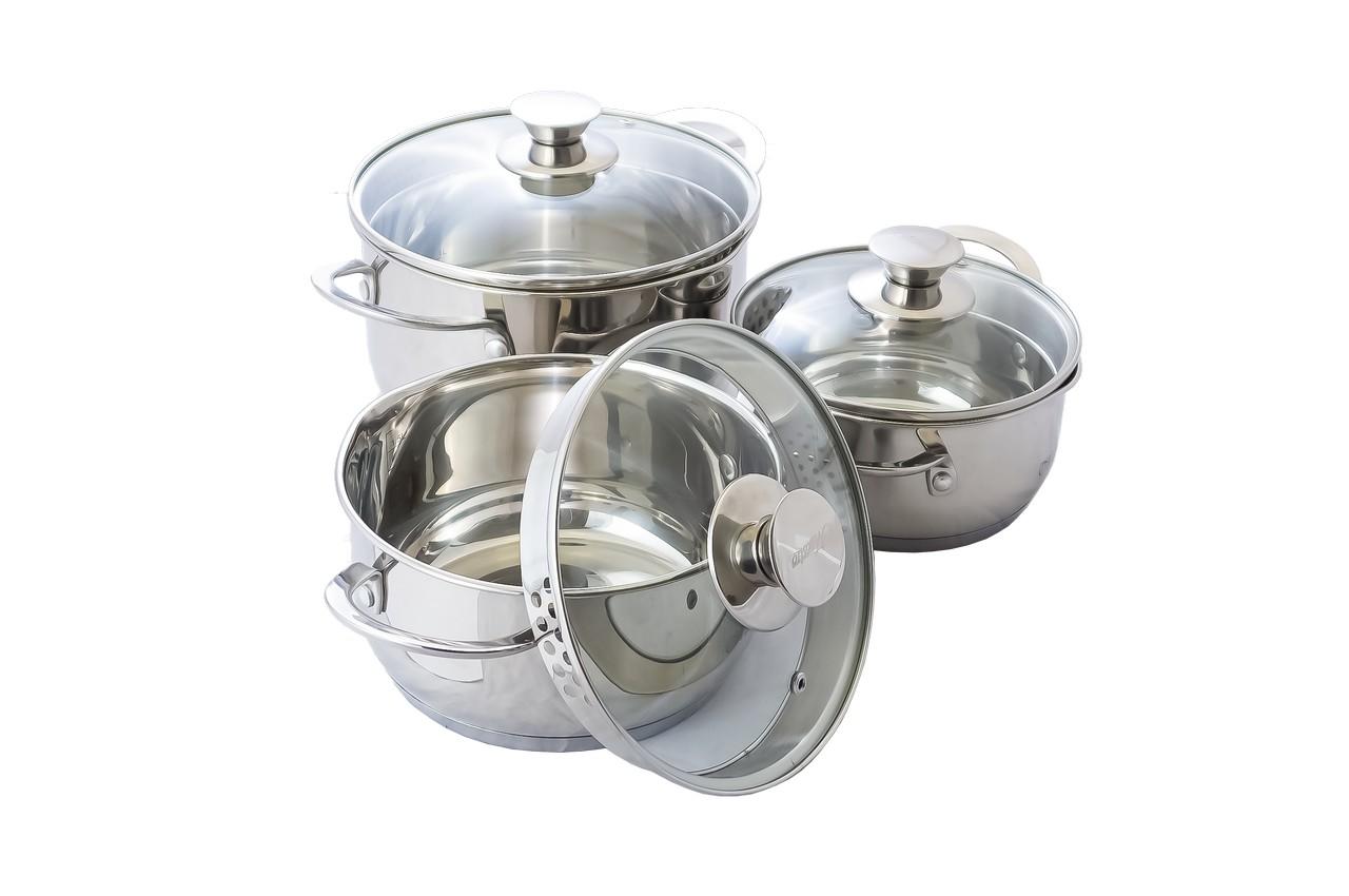 Набор посуды нержавеющий Maestro - 1,6 x 2 x 3 л (3 шт.)