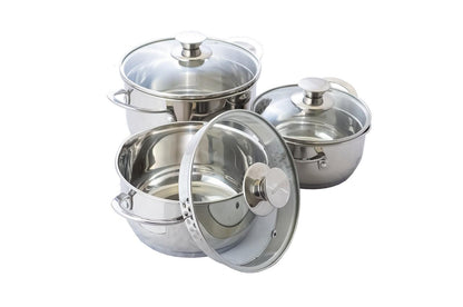 Набор посуды нержавеющий Maestro - 1,6 x 2 x 3 л (3 шт.)