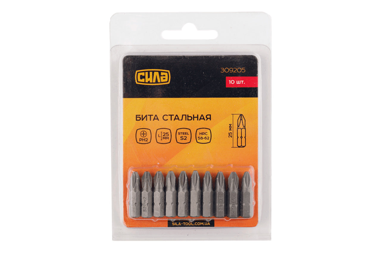 Біта Сила - PH2 x 25 мм (10 шт.)