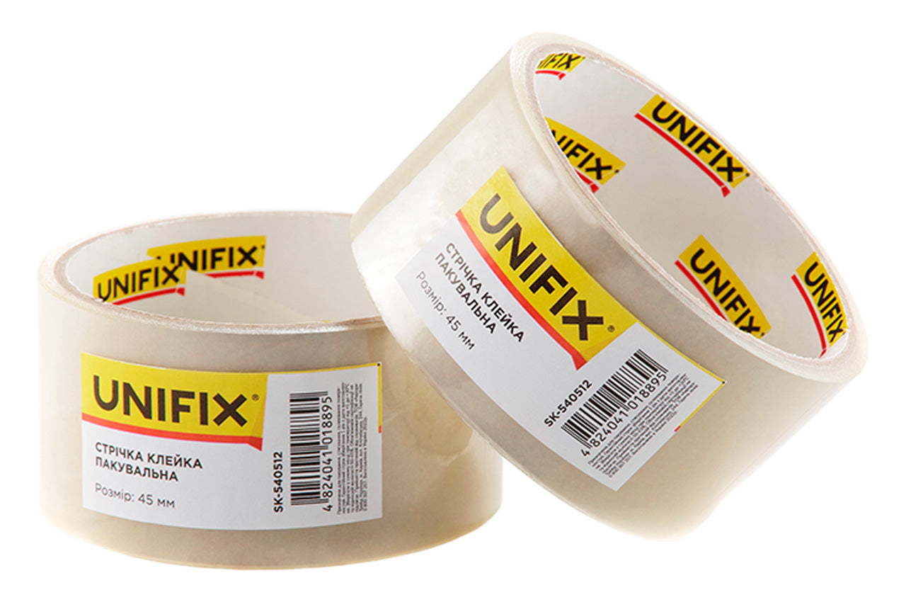 Скотч Unifix - 45 мм x 25 м x 40 мкм, прозрачный