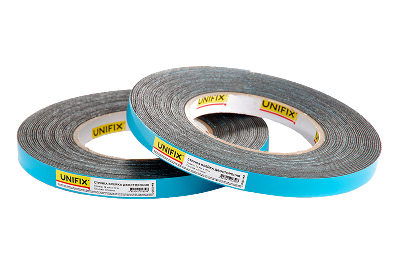 Скотч двухсторонний Unifix - 12 мм x 10 м вспененный