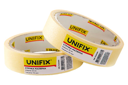 Лента малярная Unifix - 25 мм x 20 м желтая