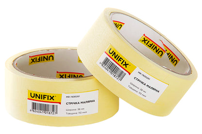 Лента малярная Unifix - 38 мм x 20 м желтая