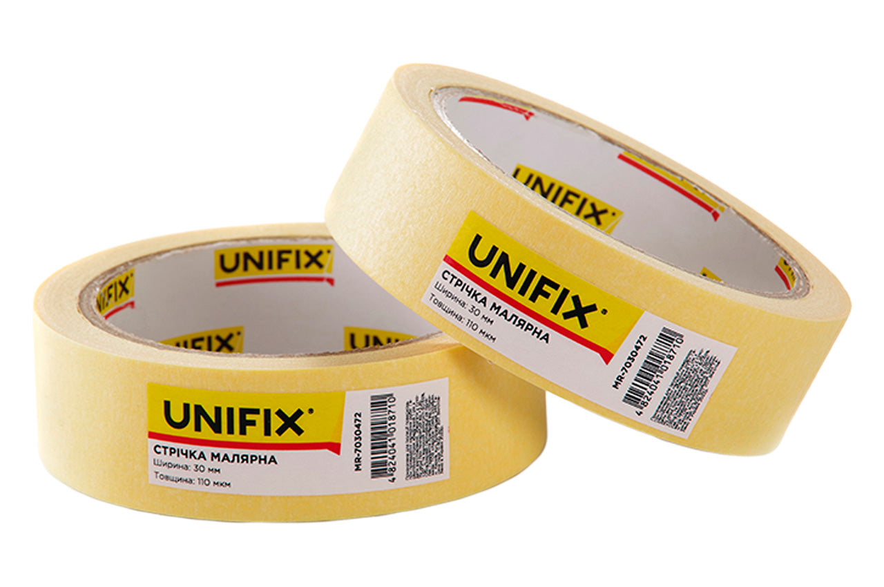 Лента малярная Unifix - 30 мм x 40 м желтая