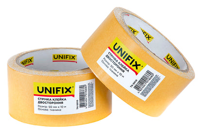 Скотч двухсторонний Unifix - 50 мм x 10 м ткань