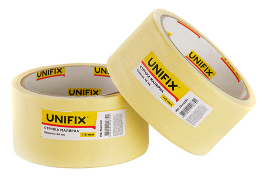 Лента малярная Unifix - 48 мм x 20 м желтая