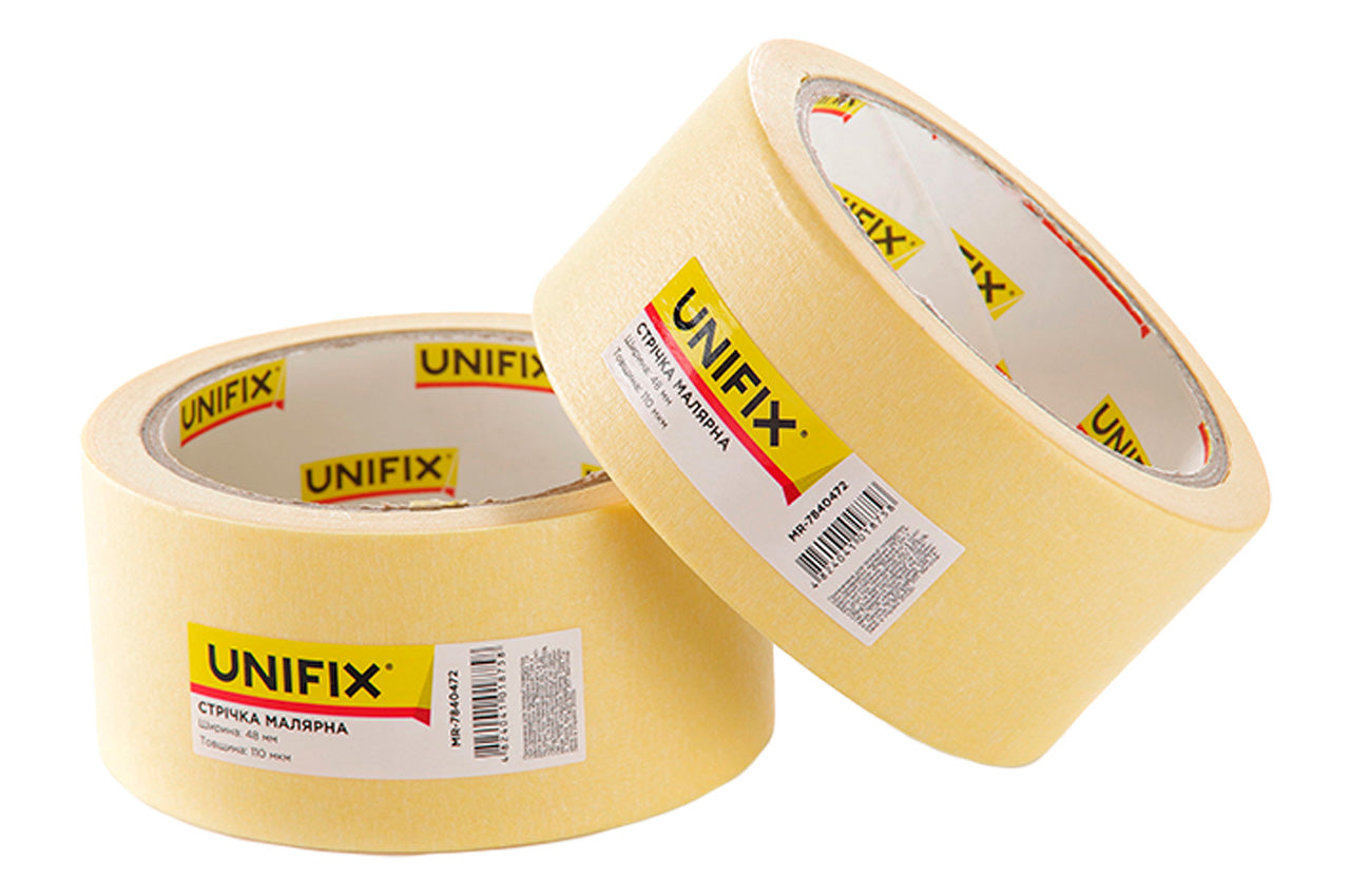 Лента малярная Unifix - 48 мм x 40 м желтая