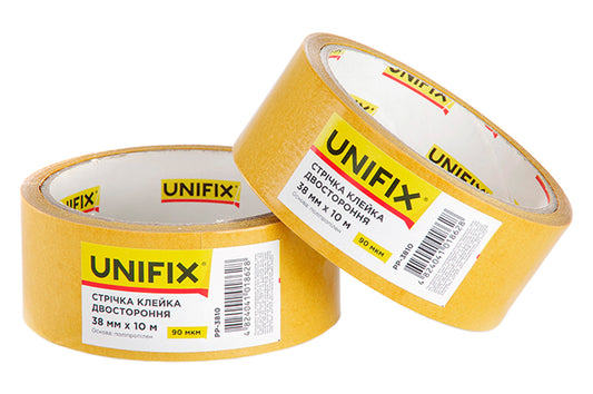 Скотч двухсторонний Unifix - 38 мм x 10 м полипропилен