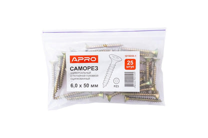 Саморез универсальный Apro - 6,0 x 50 мм (25 шт.)