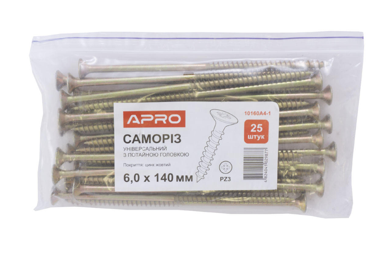 Саморез универсальный Apro - 6,0 x 100 мм (25 шт.)
