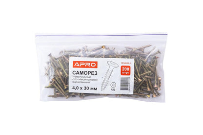 Саморез универсальный Apro - 4,0 x 30 мм (200 шт.)