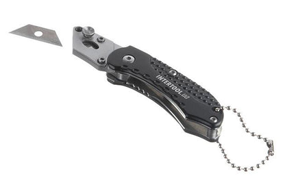 Нож Intertool - трапециевидный, алюминиевый мини 9 мм