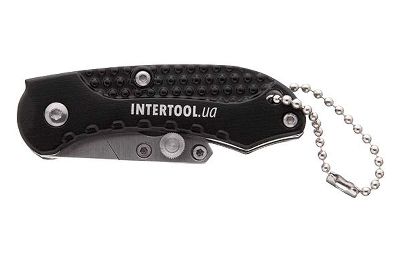 Нож Intertool - трапециевидный, алюминиевый мини 9 мм