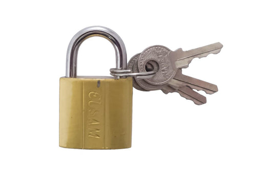 Замок навесной FZB - 25 мм желтый лазерный