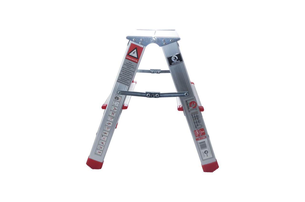 Стремянка двухсторонняя Intertool - 440 мм x 2 ступени