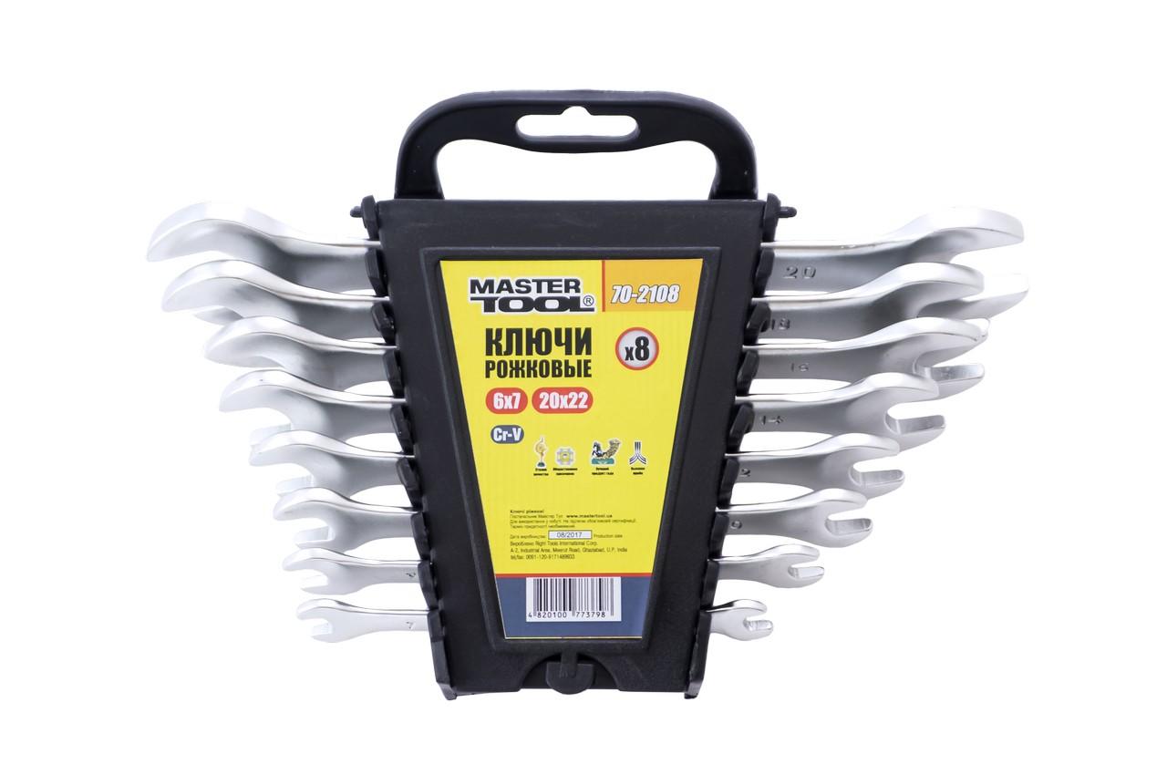 Набор рожковых ключей Mastertool - 8 шт. (6-22 мм)