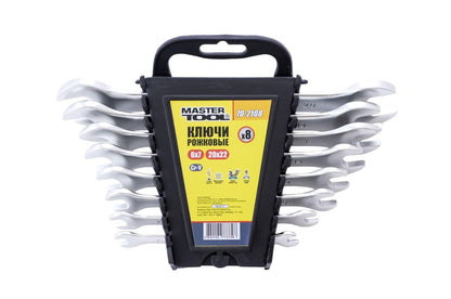 Набор рожковых ключей Mastertool - 8 шт. (6-22 мм)