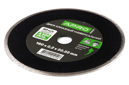 Диск алмазный Apro - 180 мм плитка