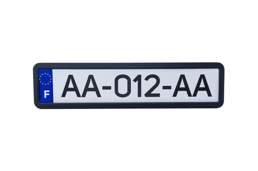 Рамка номерного знака 12Atelie - металлическая черная матовая