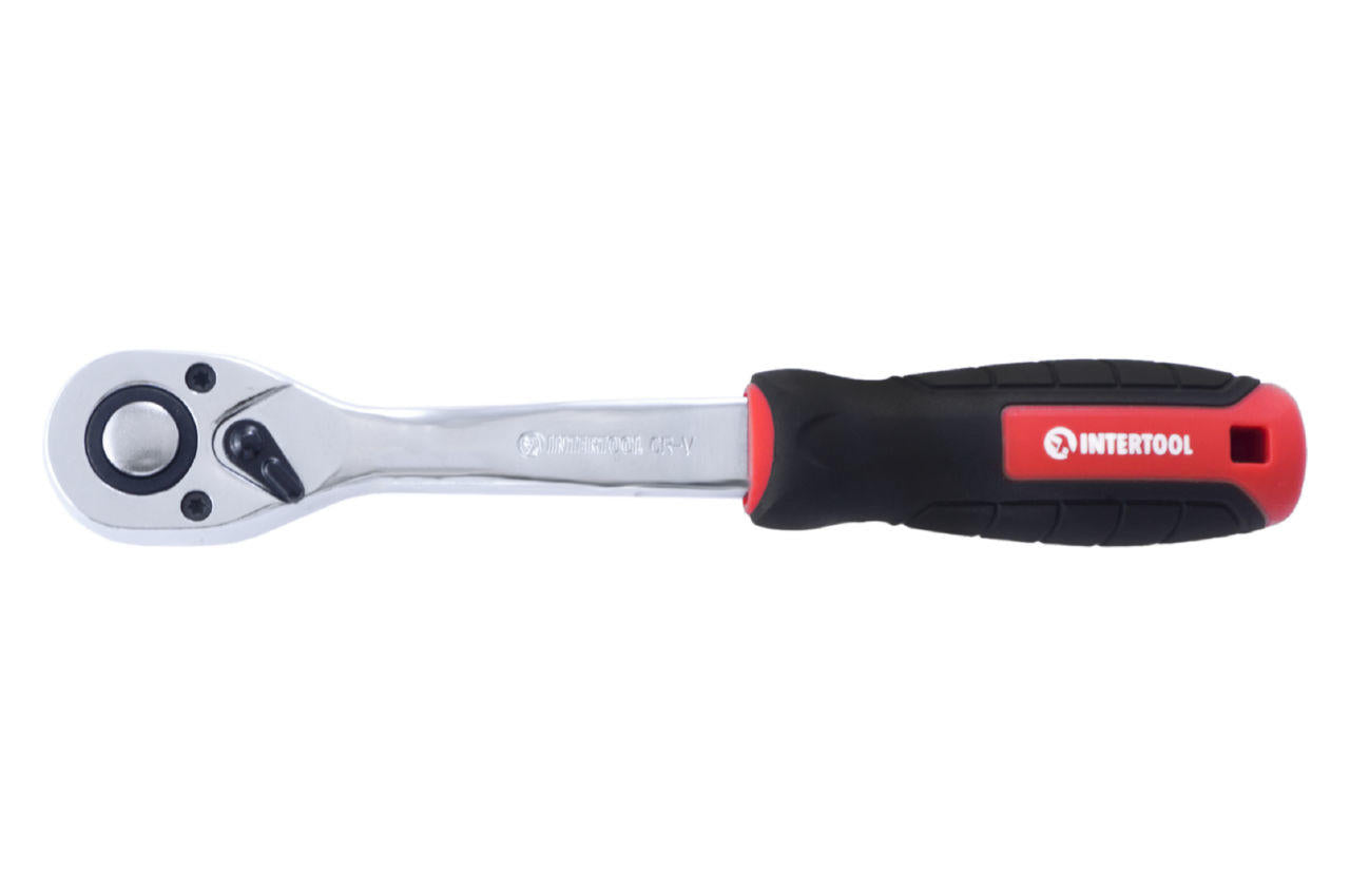 Ключ трещоточный (рукоятка с храповым механизмом) Intertool - 1/2" x 72T Storm