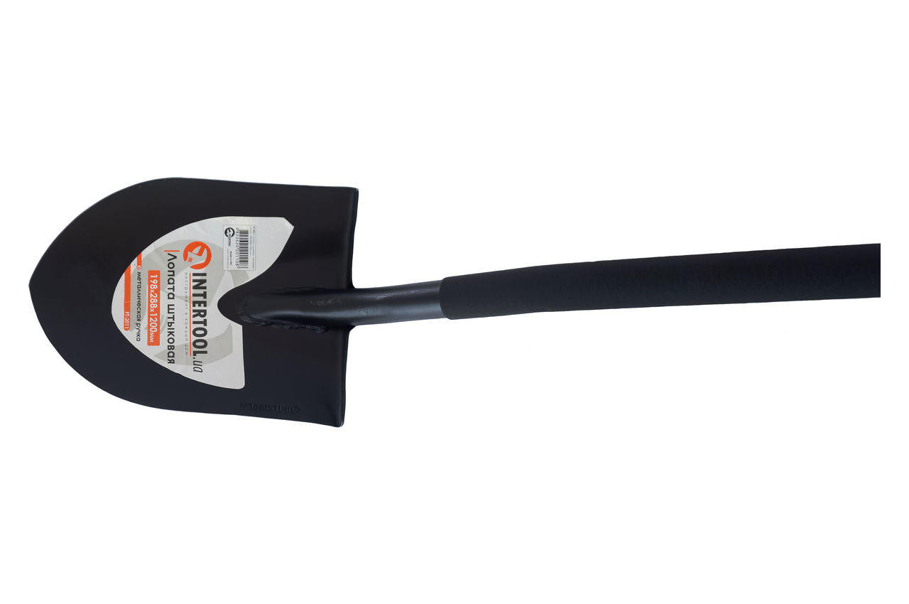 Лопата штыковая Intertool - 198 x 288 x 1200 мм ручка металл