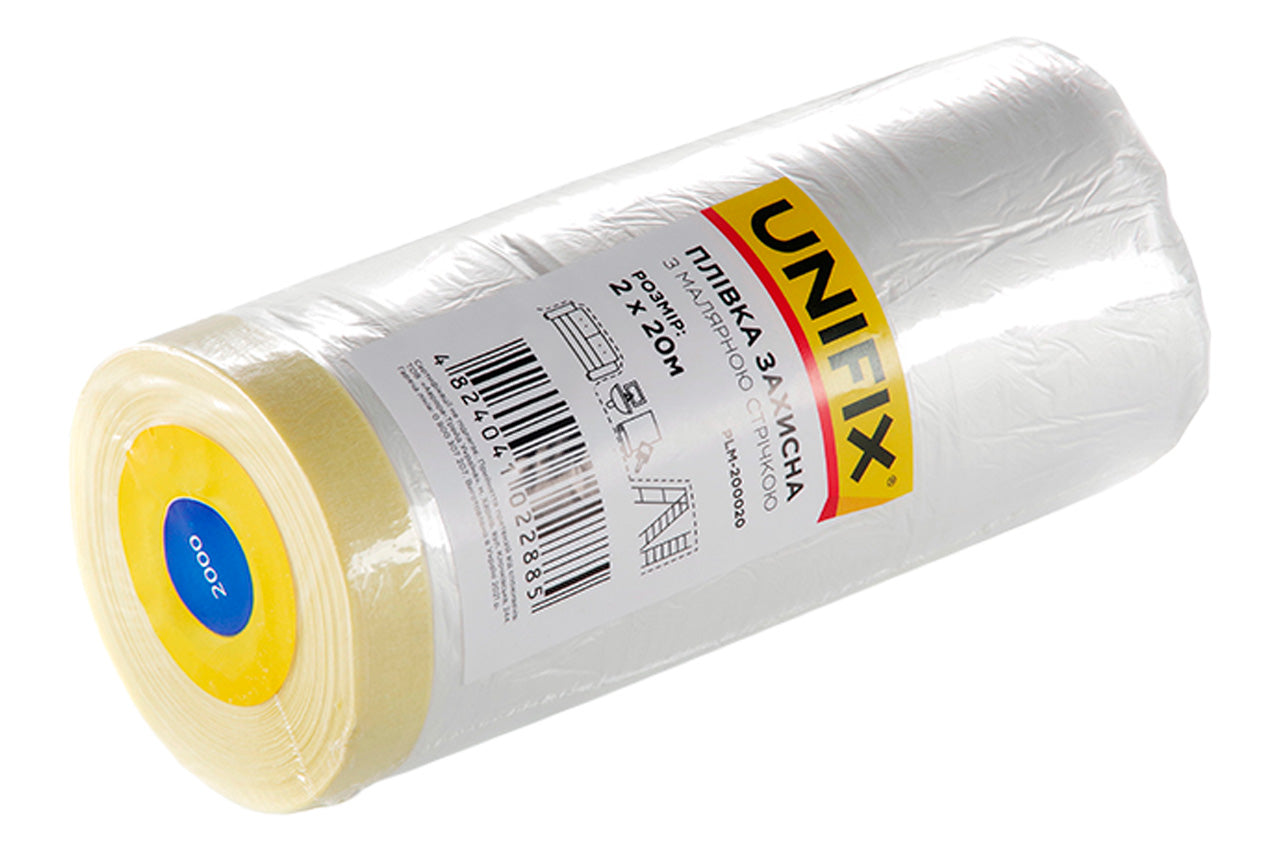 Плівка захисна з малярною стрічкою Unifix - 2 х 20 м