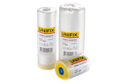 Плівка захисна з малярною стрічкою Unifix - 2 х 20 м