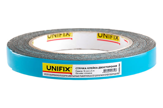 Скотч двухсторонний Unifix - 15 мм x 5 м вспененная