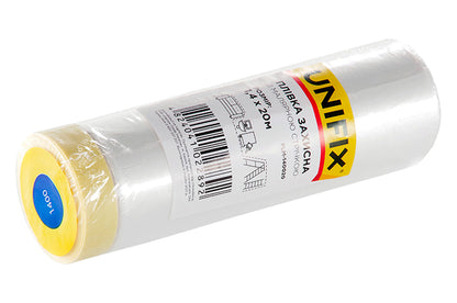 Плівка захисна з малярною стрічкою Unifix - 1,4 х 20 м