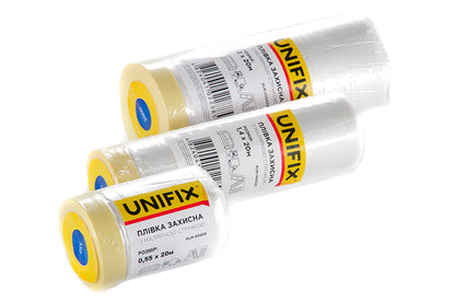 Плівка захисна з малярною стрічкою Unifix - 1,4 х 20 м