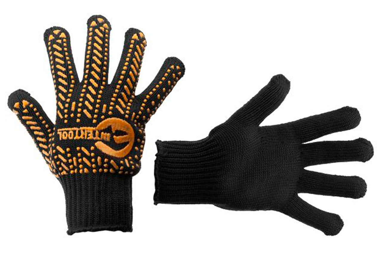 Перчатки Intertool - 60/40 с точкой 62г черные 10"