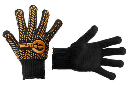 Перчатки Intertool - 60/40 с точкой 62г черные 10"