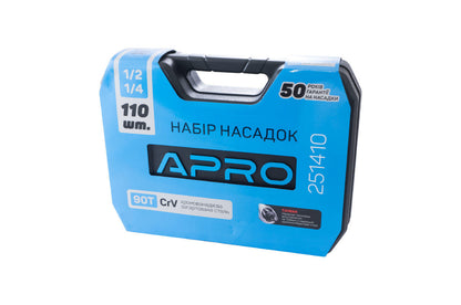 Набор инструмента Apro - 1/4" x 1/2" 110ед