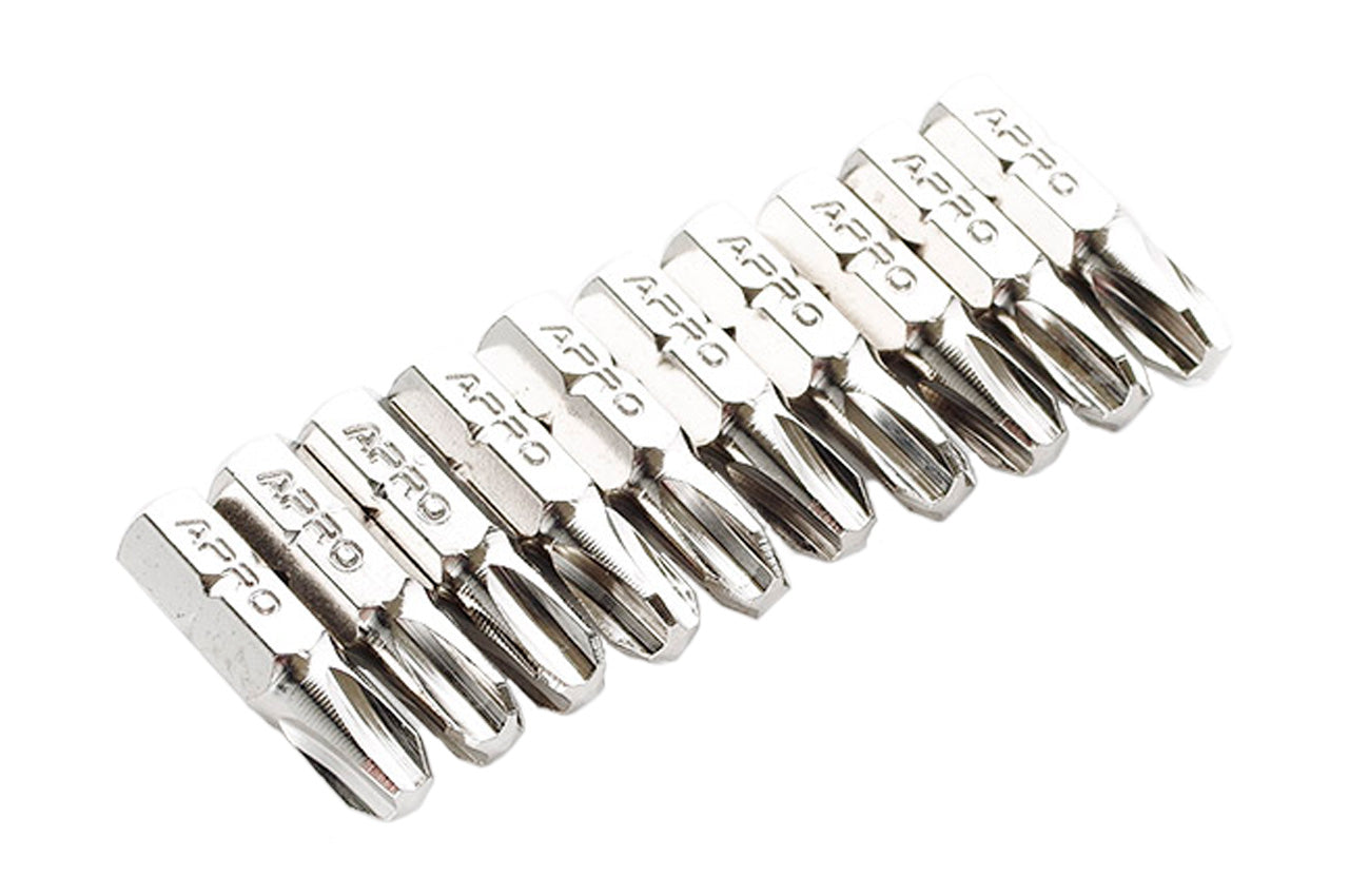 Бита Apro - PH3 x 25 мм хром (10 шт.)