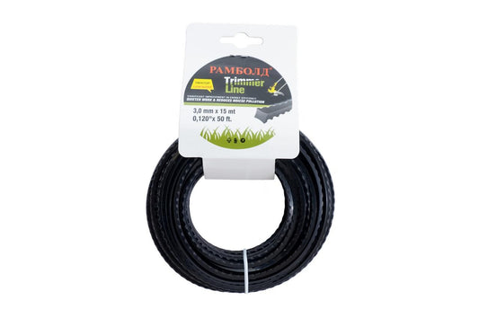 Леска для триммера Рамболд - 3,0 мм x 15 м пила без жилы