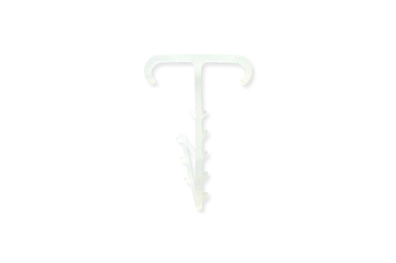 Дюбель-елочка двойная Apro - 12 x 5 мм плоская белая (100 шт.)