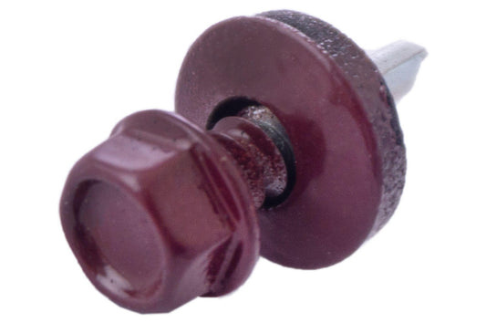 Саморез кровельный Apro - 4,8 x 19 мм RAL 3005 (50 шт.)