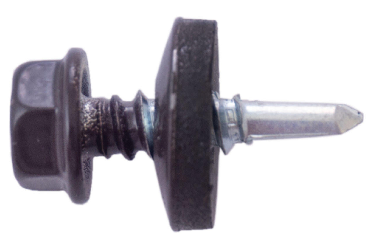 Саморез кровельный Apro - 4,8 x 19 мм RAL 8019 (50 шт.)