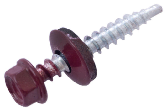 Саморез кровельный Apro - 4,8 x 35 мм RAL 3005 (50 шт.)