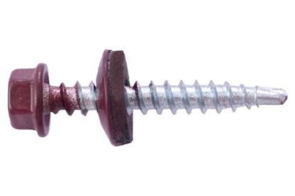 Саморез кровельный Apro - 4,8 x 35 мм RAL 3005 (50 шт.)