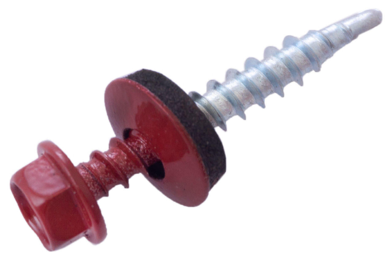 Саморез кровельный Apro - 4,8 x 35 мм RAL 3011 (50 шт.)