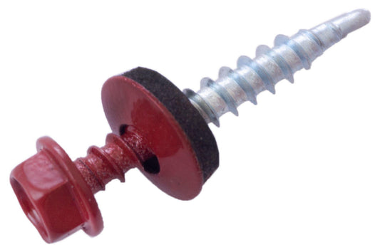 Саморез кровельный Apro - 4,8 x 35 мм RAL 3011 (50 шт.)