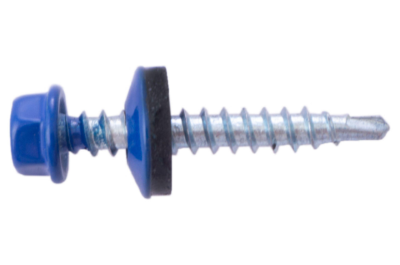 Саморез кровельный Apro - 4,8 x 35 мм RAL 5005 (50 шт.)