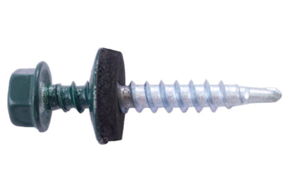 Саморез кровельный Apro - 4,8 x 35 мм RAL 6005 (50 шт.)