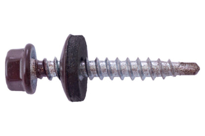 Саморез кровельный Apro - 4,8 x 35 мм RAL 8017 (50 шт.)