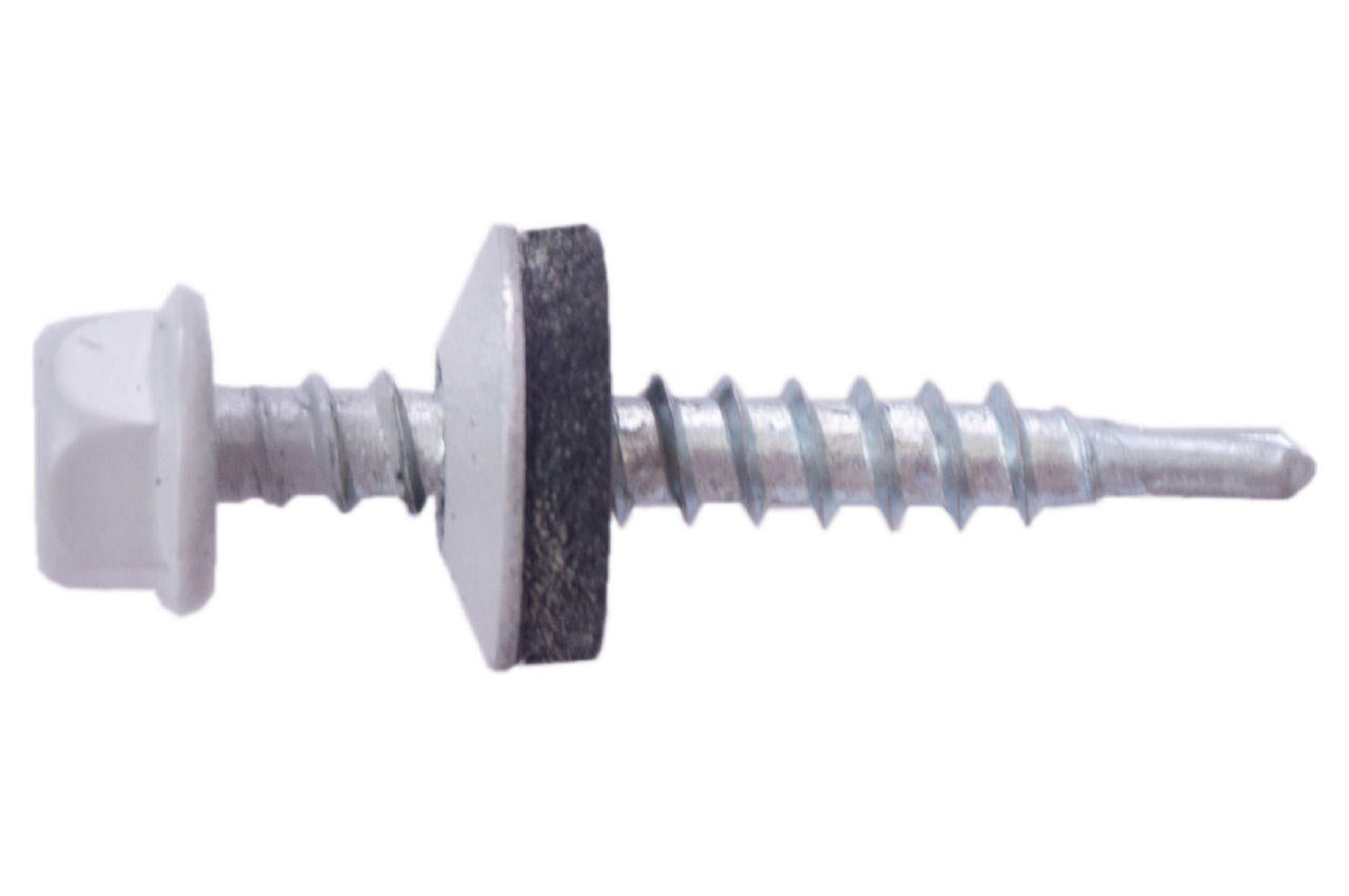 Саморез кровельный Apro - 4,8 x 35 мм RAL 9006 (50 шт.)