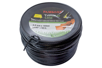 Леска для три ммера Рамболд - 3,0 мм x 168 м квадрат пиранья